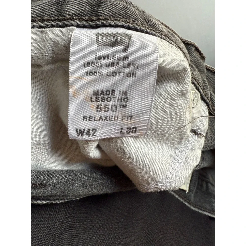 Levis 550 Black Relaxed Fit Jeans‎ 42x30
